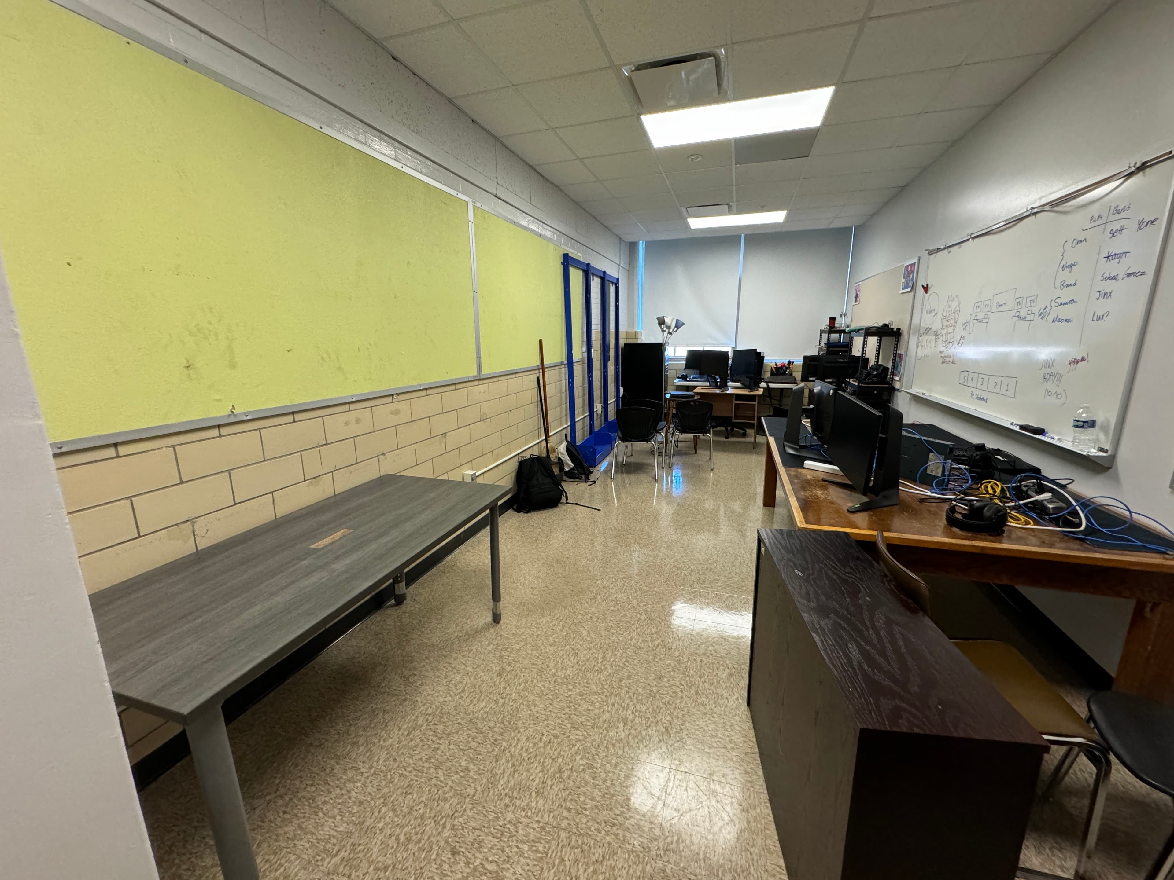 duPont Manual Esports Lab - Empty classroom before setup